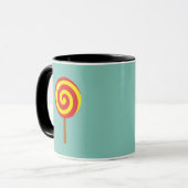 Spiral Red Yellow Lollipop Tasse (Vorderseite Links)