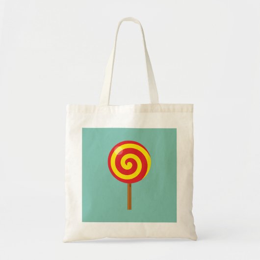 Spiral Red Yellow Lollipop Tragetasche (Vorne)