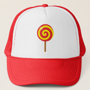 Spiral Red Yellow Lollipop Truckerkappe