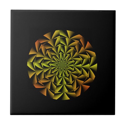 Spiral Retro Art Fliese (Vorderseite)