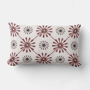 Spiral Retro Blume Wählen Sie Ihre Hintergrundfarb Lendenkissen