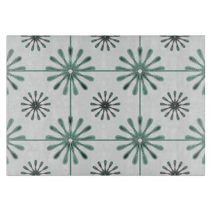 Spiral Retro Blume Wählen Sie Ihre Hintergrundfarb Schneidebrett