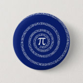 Spiral Rings for Pi on Navy Blue Button (Vorderseite)