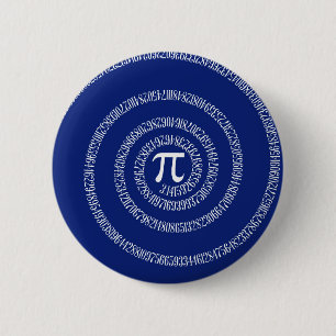 Spiral Rings for Pi on Navy Blue Button
