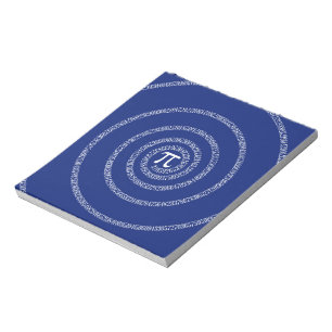 Spiral Rings for Pi on Navy Blue Notizblock