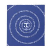 Spiral Rings for Pi on Navy Blue Notizblock (Vorderseite)