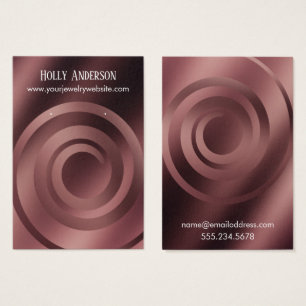 Spiral Rose Gold Ombre Ohrring Display Card