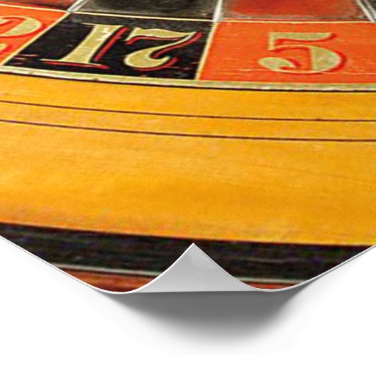 Spiral Roulette Wheel Droste Poster (Ecke)