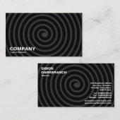 Spiral - Schwarz und Dk Grau Visitenkarte (Vorne/Hinten)