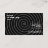 Spiral - Schwarz und Dk Grau Visitenkarte (Rückseite)