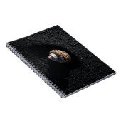 Spiral Seashell Black Sand Notebook Notizblock (Rechte Seite)