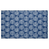 Spiral Seashell Block Print, Cobalt Blue und White Stoff (Fat Quarter (45,7 x 55,9 cm))