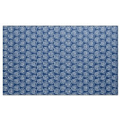 Spiral Seashell Block Print, Cobalt Blue und White Stoff (Yard (91,4 cm))