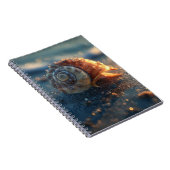 Spiral Seashell Golden Light Notebook Notizblock (Rechte Seite)