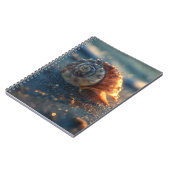 Spiral Seashell Golden Light Notebook Notizblock (Linke Seite)