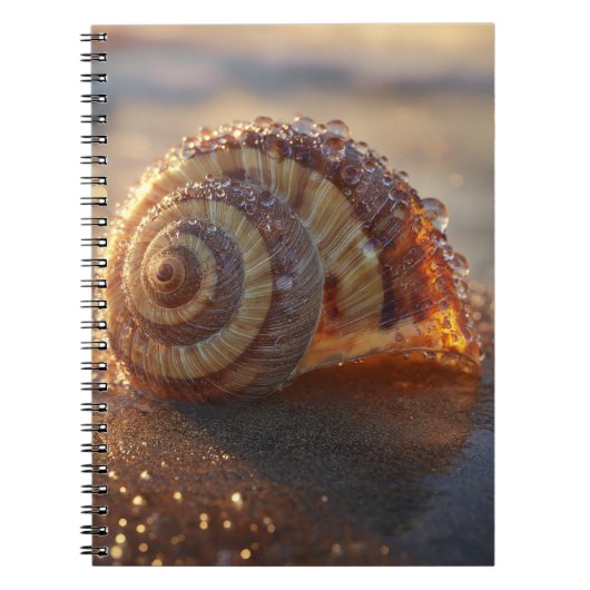 Spiral Seashell Morning Light Notebook Notizblock (Vorderseite)
