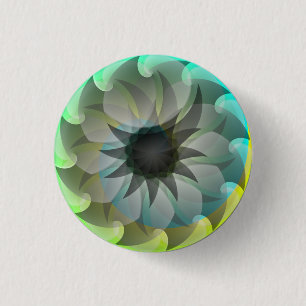 Spiral Shark Pinback Button von Kenneth Yoncich