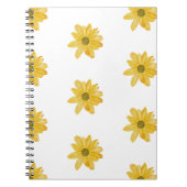 Spiral-Sonnenblumen-Notebook Notizblock (Vorderseite)