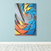 Spiral Spectrum Leinwand - Bold Geometric Art (Insitu (Holzboden))