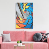 Spiral Spectrum Leinwand - Bold Geometric Art (Insitu (Wohnzimmer))