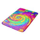 Spiral Splash Farben Kunst und Kultur Badematte (Schrägansicht)