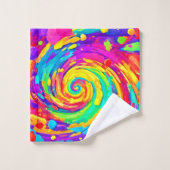 Spiral Splash Farben Kunst und Kultur Badhandtuch Set (Waschlappen)