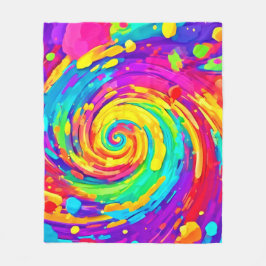 Spiral Splash Farben Kunst und Kultur Fleecedecke