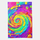 Spiral Splash Farben Kunst und Kultur Geschirrtuch (Vertikal)