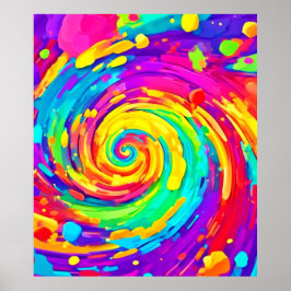Spiral Splash Farben Kunst und Kultur Poster