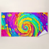 Spiral Splash Farben Kunst und Kultur Strandtuch (Vorderseite)