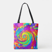 Spiral Splash Farben Kunst und Kultur Tasche (Rückseite)