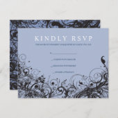 SPIRAL & STARS Jüdische Hochzeitskarte RSVP Karte (Vorne/Hinten)