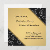 Spiral Swirl Bachelor Party Einladungen (Vorne/Hinten)