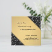 Spiral Swirl Bachelor Party Einladungen (Stehend Vorderseite)