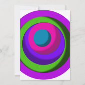 Spiral Text Wonky Circles White Star von David Einladung (Rückseite)