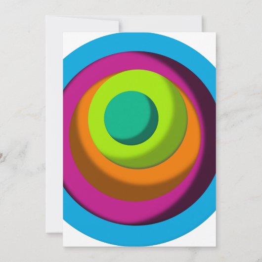 Spiral Text Wonky Circles White Star von David Einladung (Rückseite)