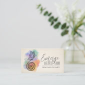 Spiral to Butterfly | Wellness & Coaching Visitenkarte (Stehend Vorderseite)