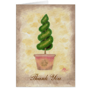 Spiral Topiary Dank Karte