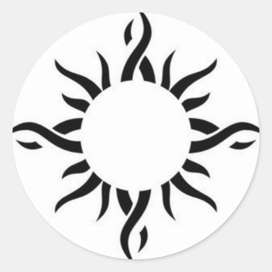 Spiral Tribal Sun Sticker (Vorderseite)