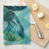Spiral Turquoise Conch Muschel Geschirrtuch (Viertel Falte)