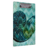 Spiral Turquoise Conch Muschel Klemmbrett (Rechts)