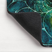 Spiral Turquoise Conch Muschel Mousepad (Ecke)