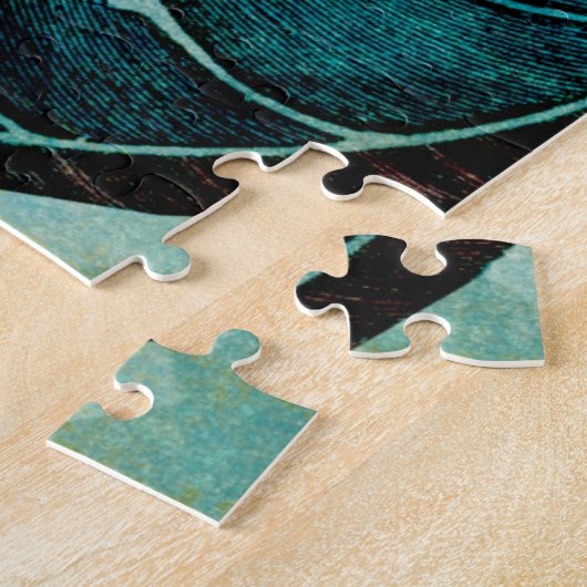 Spiral Turquoise Conch Muschel Puzzle (Seite)