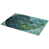 Spiral Turquoise Conch Muschel Schneidebrett (Ecke)