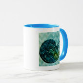 Spiral Turquoise Conch Muschel Tasse (VorderseiteRechts)