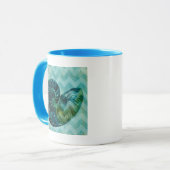 Spiral Turquoise Conch Muschel Tasse (Vorderseite Links)