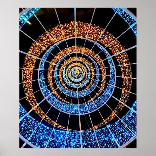 Spiral Twinkle Lights Poster – Wall Art (Vorne)