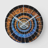 Spiral Twinkle Lights Round Wall Clock Runde Wanduhr (Vorderseite)