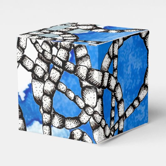 Spiral Twisted Tangled Ropes Strings Drawing Geschenkschachtel (Vorderseite)