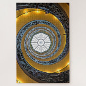 Spiral Vatican Art Treppe Blau Gelbes Puzzle (Vertikal)